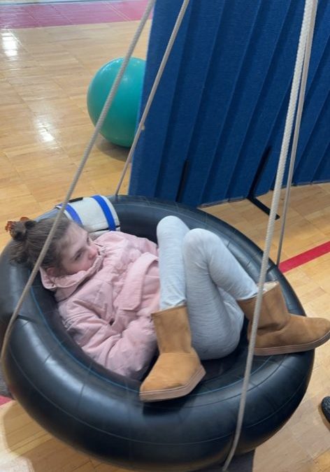 Sports Med students work with Mr. Borg’s special education class